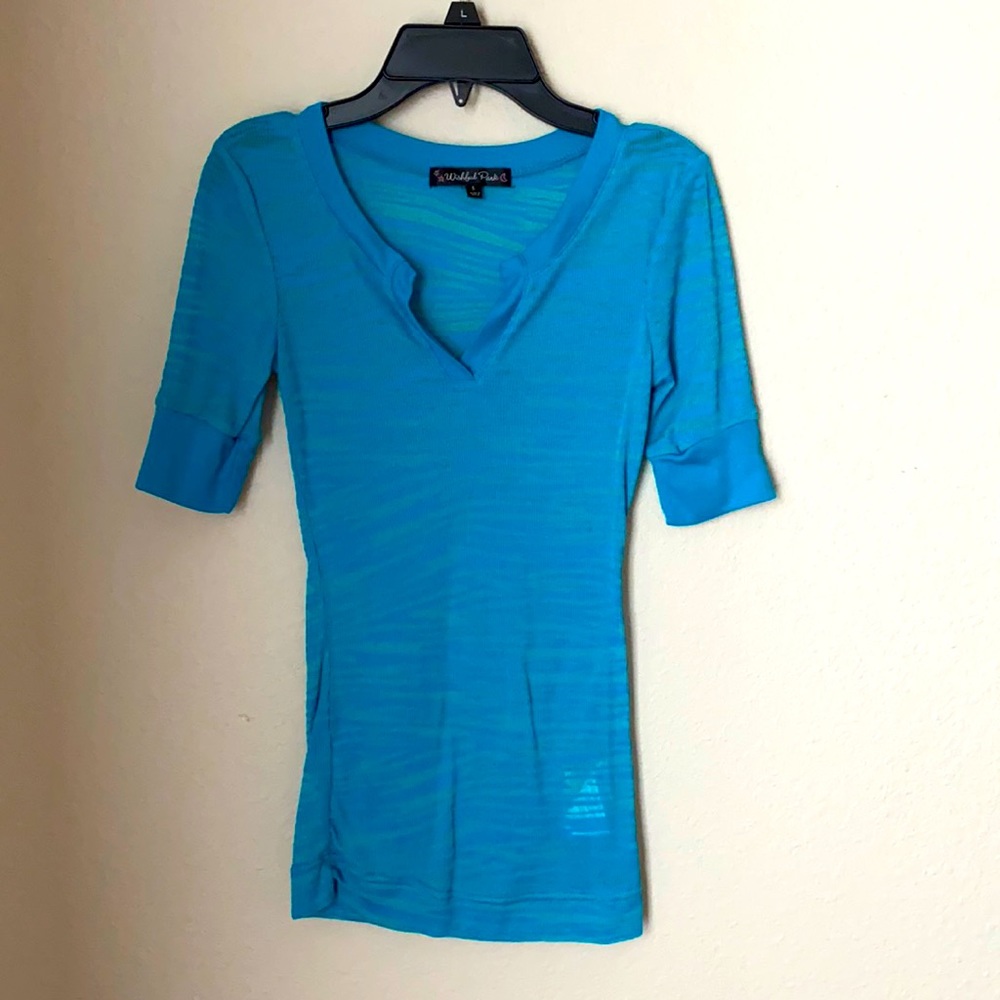 Ocean blue blouse